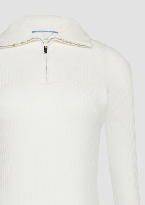 Produktbild S.Oliver Strickpullover Schmaler Pullover mit Troyer-Kragen (XL)