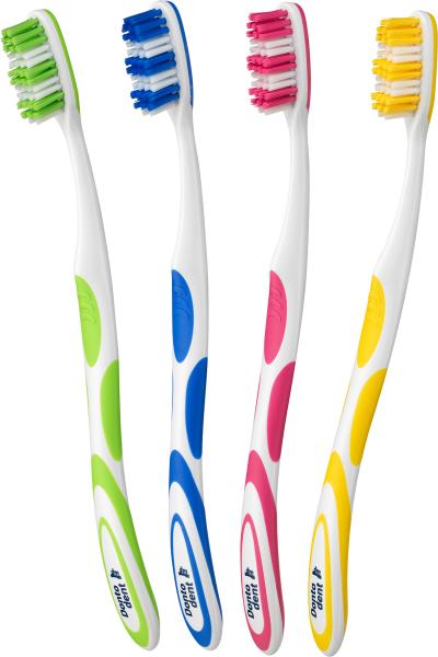 Actual product image dm Dontodent Toothbrush High-Low Medium (Value Pack) (Medium, 3 x)