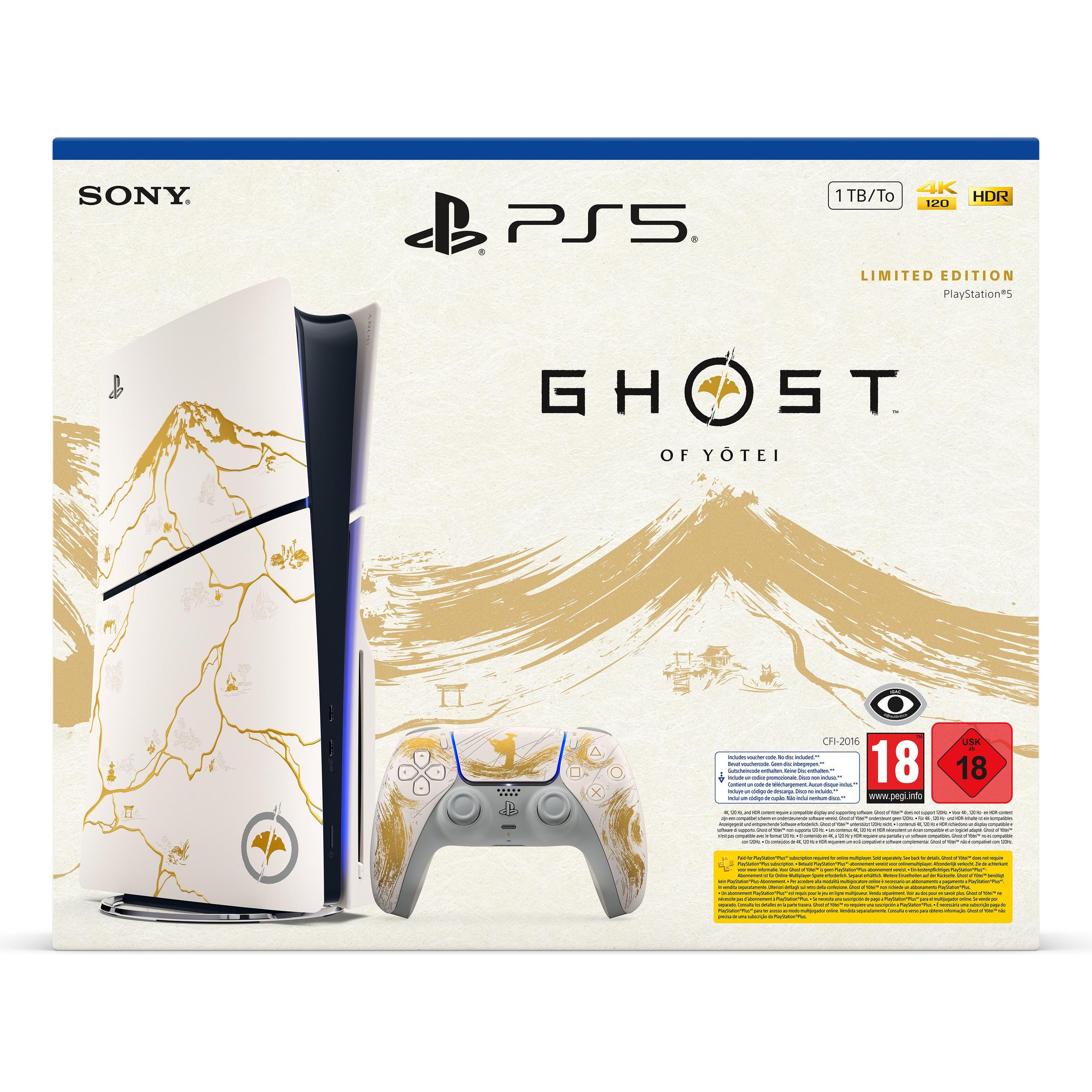 Sony PlayStation5 - Edizione limitata di Ghost of Yotei, Console, Bianco, Nero