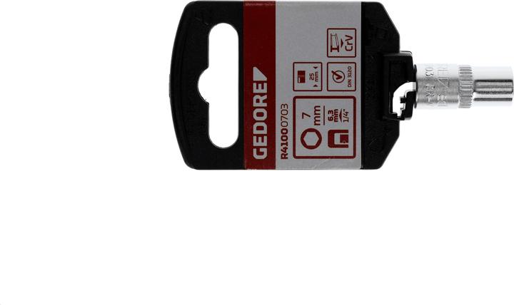 Produktbild Gedore Red red R41000703 Steckschlüsseleinsatz 1/4" 6-kant 7 mm Länge 25 mm (7 mm)