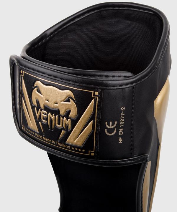 Actual product image Venum Elite Standup Shinguards - White/Gold-XL (XL)