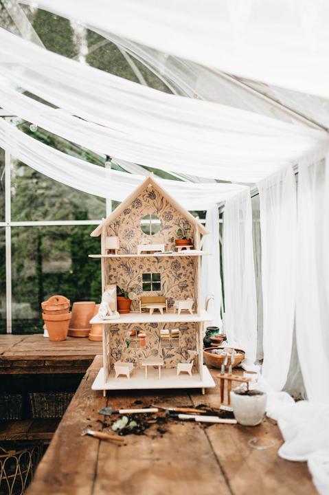 Immagine prodotto Milin Casa delle bambole in legno vintage Flower