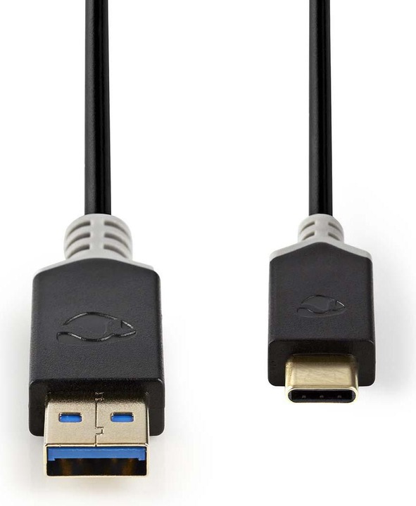 Produktbild Nedis USB-Kabel USB 3.2 Gen 1 USB-A Stecker USB-Typ-C T Stecker 5 Gbps 60 W Vergoldet 1.00 m run (1 m, USB 3.2 Gen 1)