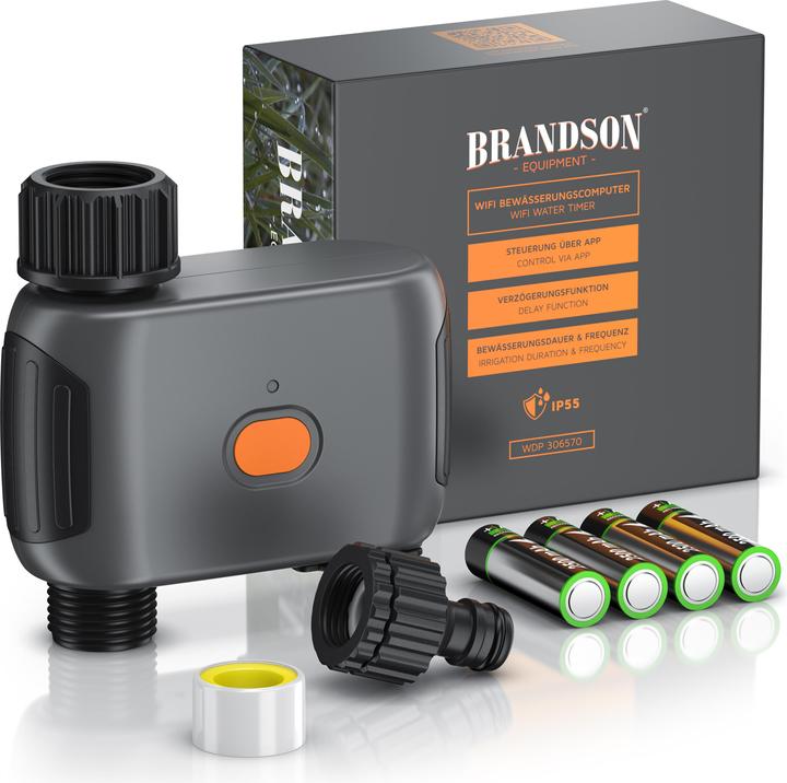 Actual product image Brandson Wifi irrigation controller, WLAN water timer, timer irrigation system, irrigation computer (Irrigation computer)