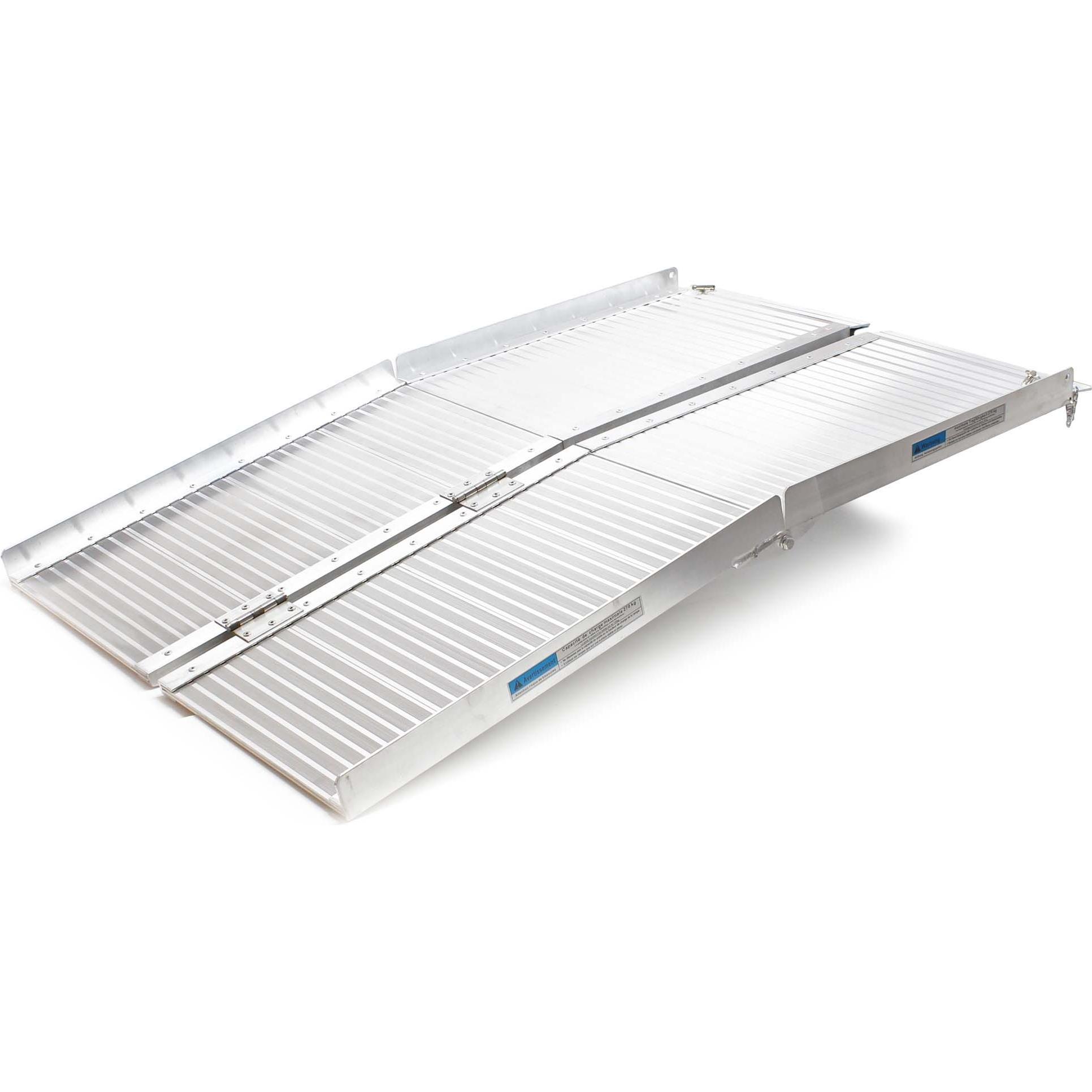 Wiltec, Garagenausstattung, Rollstuhlrampe doppelt faltbar 305cm 270kg Rollirampe Alu Rampe Rollstuhl