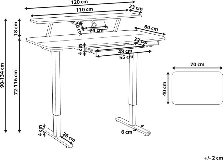 Image du produit Beliani Wilbanks (120 x 60 x 90 cm)