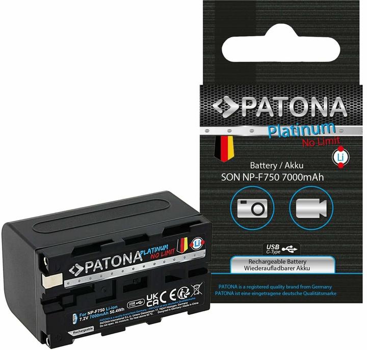 Patona Platinum Akku NP-F750 USB-C (Batterie de l'appareil photo)