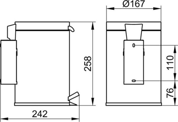 Immagine prodotto Keuco Cestino per l'igiene PLAN sospeso finitura cromata finitura cromata (3 l)