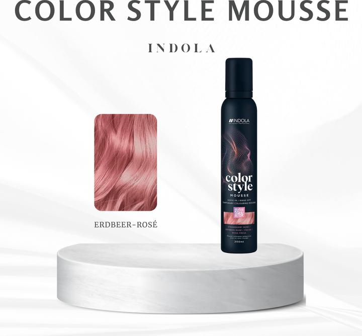 Immagine prodotto Indola Colore Stile Mousse Fragola - Rosé (200 ml, Agente schiumogeno)
