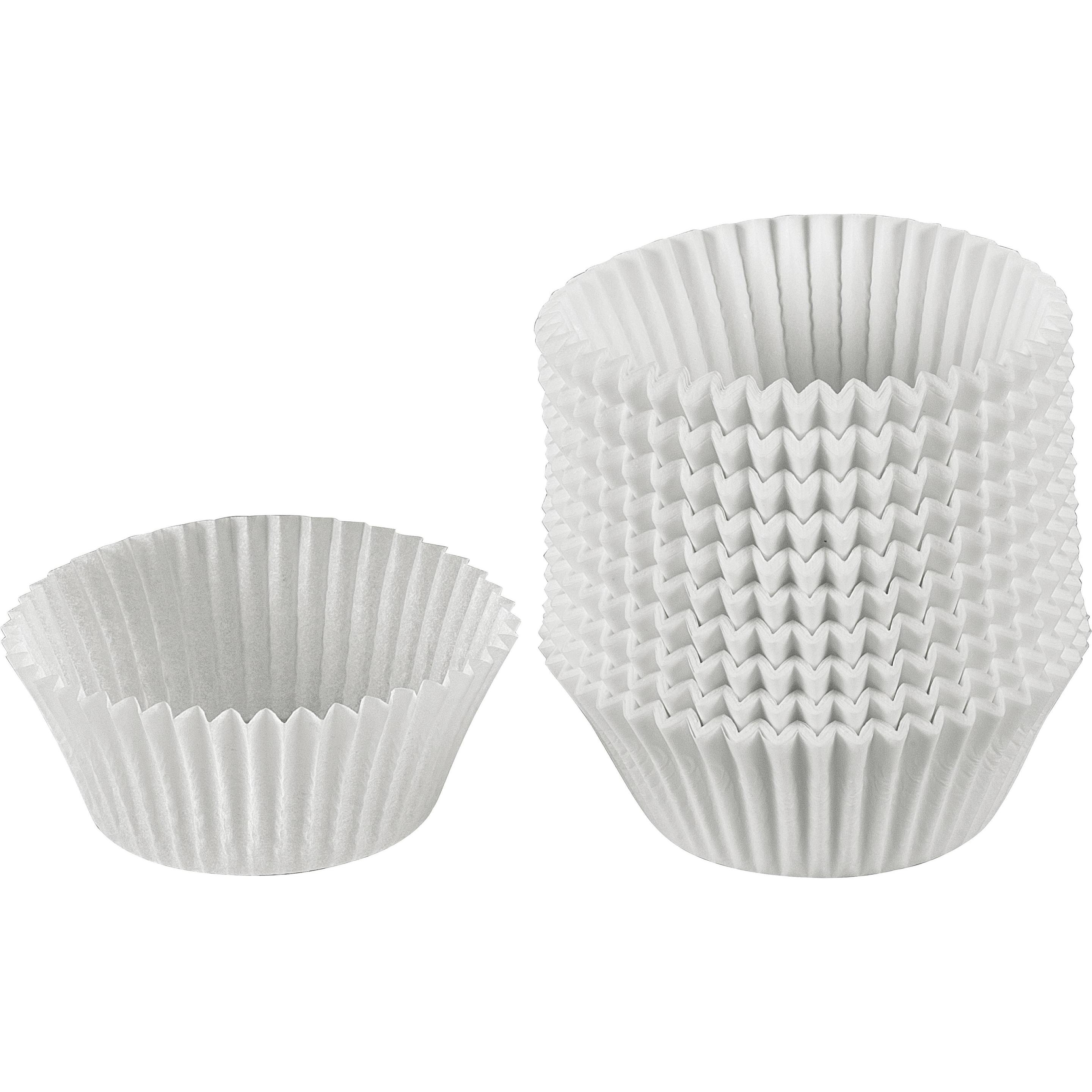 Kaiser Creativ Muffin-Papierbackförmchen 200 Stück weiss 7cm fettdicht, Backform, Weiss