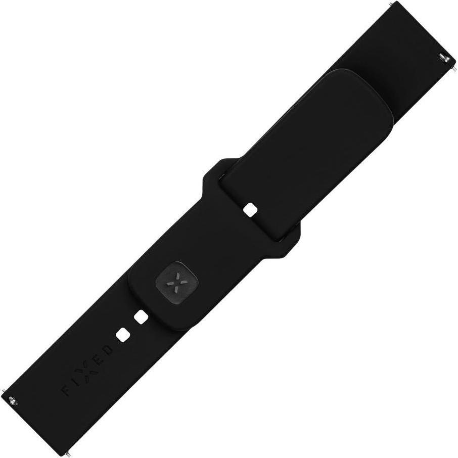 Thumbnail - Fixed Silikone rem til Smartwatch Universal 22 mm Sort, Smartwatch Zubehör, Schwarz