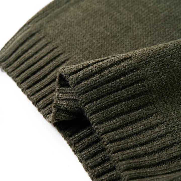 Produktbild VidaXL Kinderpullover Gestrickt Khaki 128,Material: 100 (128)