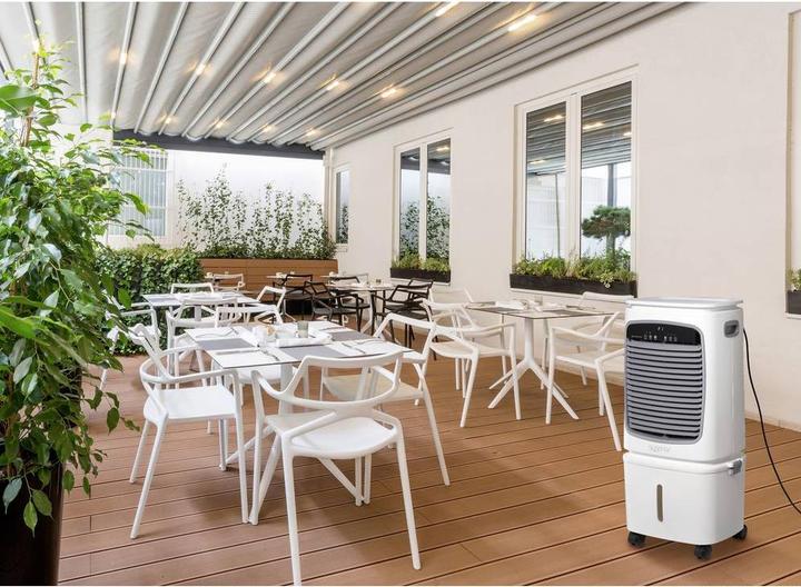 Image du produit Sygonix Luftkühler 80 W (L x B x H) 400 x 300 x 850 mm Weiss LED-Display, mit Fe