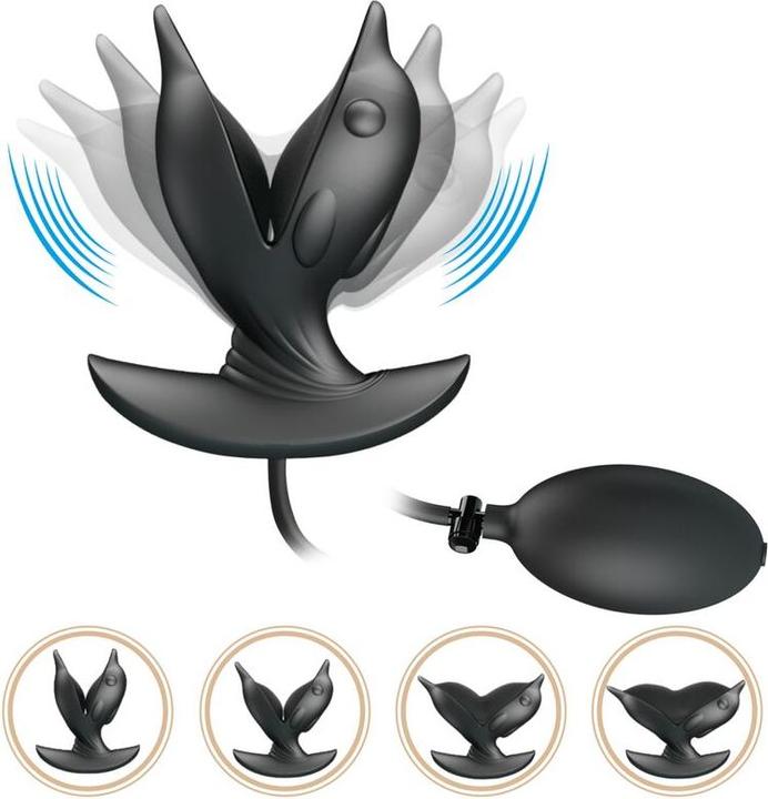 Actual product image Pretty Love Inflatable & Rechargeable Dolphin Anal Plug
