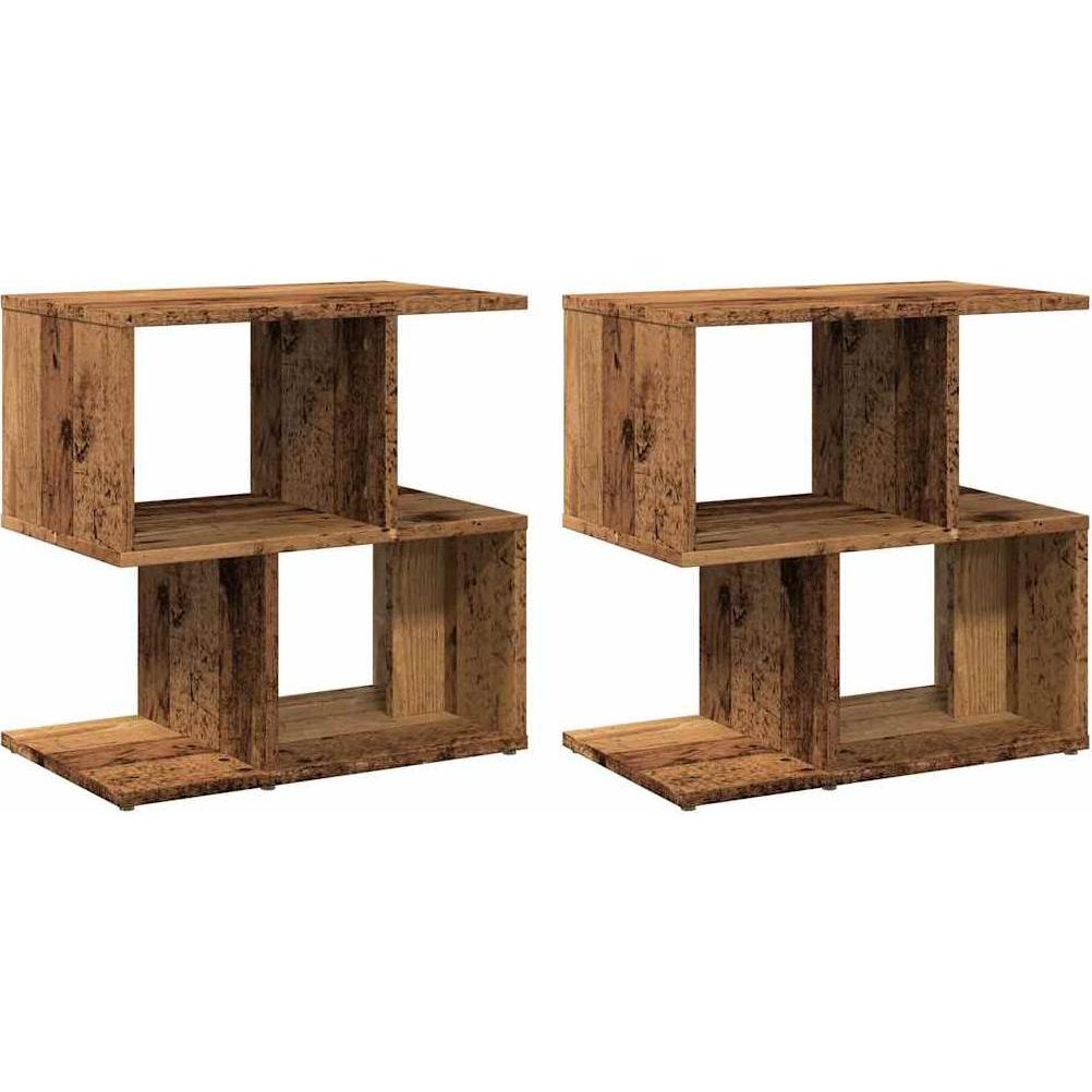 VidaXL, Nachttisch, Nachttische 2 Stk. Altholz-Optik 50x30x51,5 cm Holzwerkstoff