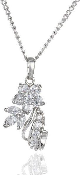 Produktbild Hermex Set Platinum veredelte LUXUS Halskette Anhänger - Platin (Kupferlegierung)