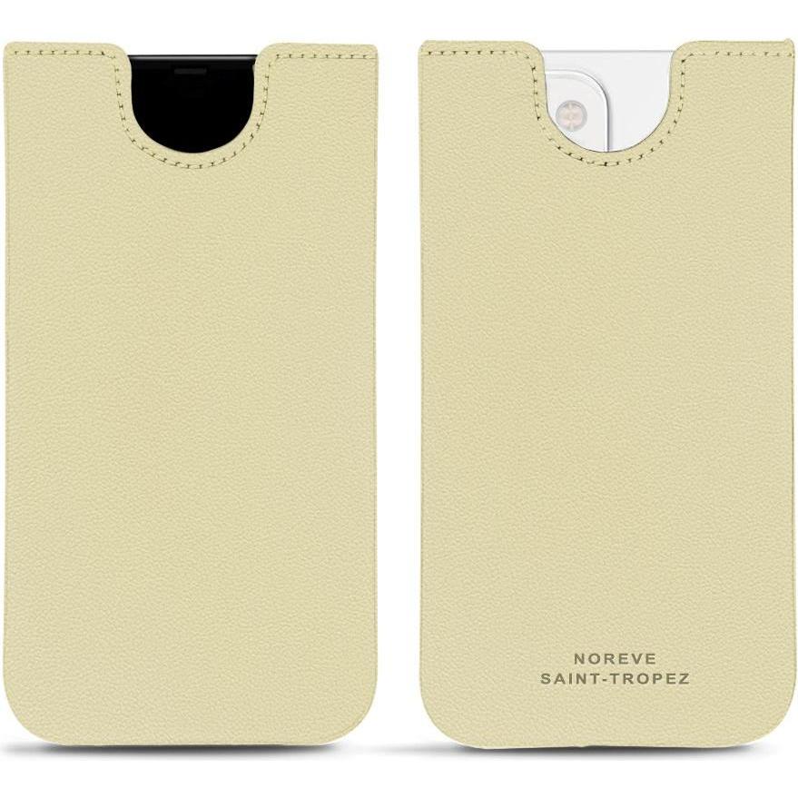 Noreve Lederschutzhülle (Apple iPhone 13), Smartphone Hülle, Beige