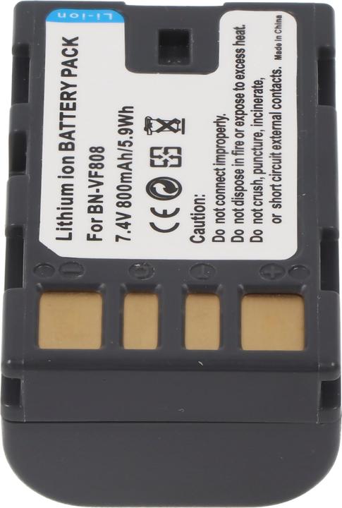 Actual product image AccuCell Battery JVC BN-VF808 U, BN-VF815 U (Camera battery)