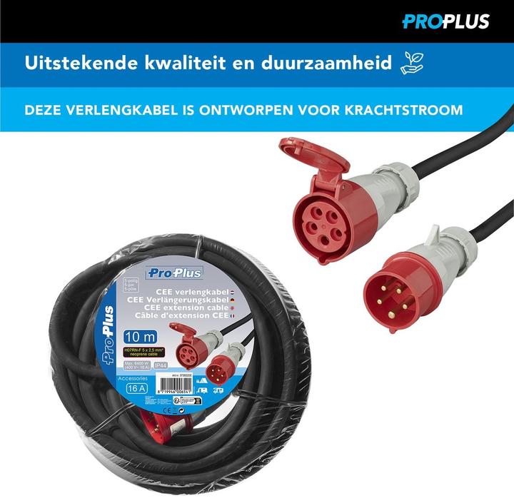Produktbild ProPlus CEE Verlängerungskabel 10M 5x2,5mm² (10 m)