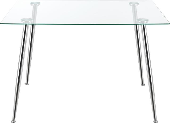 Actual product image En.Casa Hyrynsalmi chrome glass table
