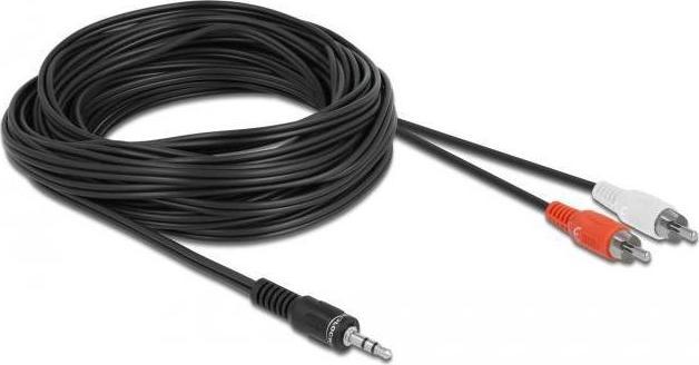 Actual product image Delock Cable audio jack plug > 2 x RCA plug (10 m, AUX cable, Cinch Cables)
