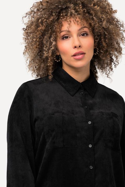 Immagine prodotto Ulla Popken Camicia in velluto a costine con collo da camicia e maniche lunghe (50, 52)