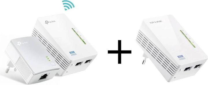 Image du produit TP-Link Bundle Powerline TL-WPA4220 KIT (600 Mbit/s) + TL-WPA4220 (500 Mbit/s)