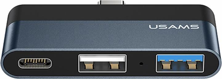 Produktbild Usams Adapter HUB USB 2.0USB 3.0USB-C szarygrey SJ490HUB01 US-SJ490 (USB-C, 4 Ports)