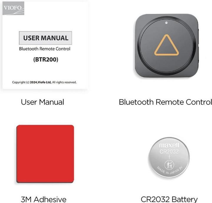 Actual product image Viofo BTR200 bluetooth remote control