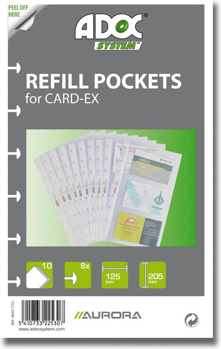 Produktbild Adoc Ersatzzeigetaschen für Visitenkartenalbum (A5)