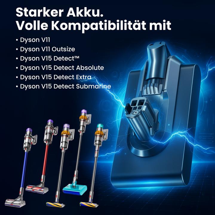 Image du produit Extralink Batterie Akkumulator für Staubsauger Dyson V11 (Click type) 25.2V 3000mAh