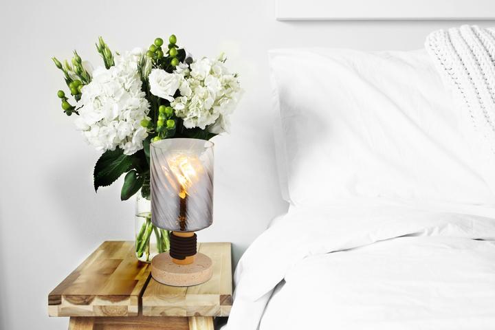 Produktbild Globo Osborne E27 Tischleuchte 40W Travertine-Optik, Beton Ø12cm 15777T (E27)