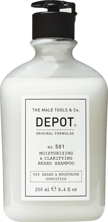Produktbild Depot - No. 501 Moisturizing & Clarifying Beard Shampoo 250 ml (250 ml, Flüssiges Shampoo)
