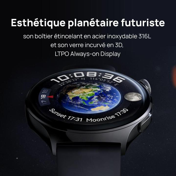 Image du produit Huawei Montre connectée avec analyse ECG, surveillance santé en une minute, eSIM, compatibilité iOS/Android