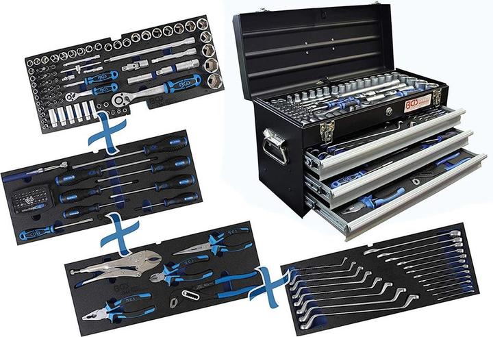 Actual product image BGS Metal workshop Tool Case 3 Drawers with 143 Tools (1 pieces)