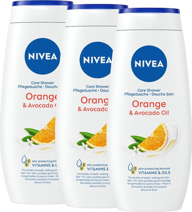 Actual product image NIVEA Pflegedusche Orange & Avocado Oil Trio (750 ml)