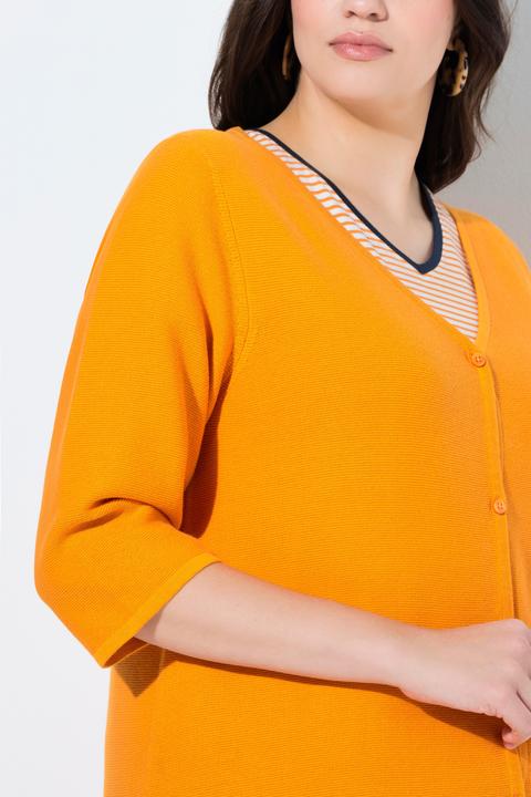 Produktbild Ulla Popken Strickjacke, V-Ausschnitt, 3/4-Arm (60)