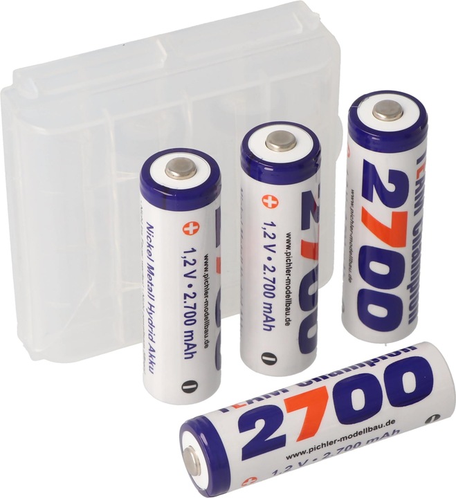 Produktbild XCell Team Champion Akku Mignon/AA 2700mAh 4er Set inklusive praktischer Aufbewahrungsbox AA (4 Stk., AA, 2700 mAh)
