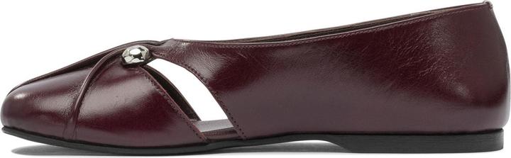 Actual product image Alohas Ravena Rift Burgundy Leather Ballet Flats (40)