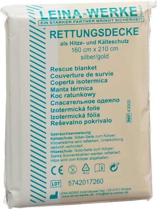 Productafbeelding Leina Reddingsdeken zilver/goud (Eerste Hulp Kit Accessoires)