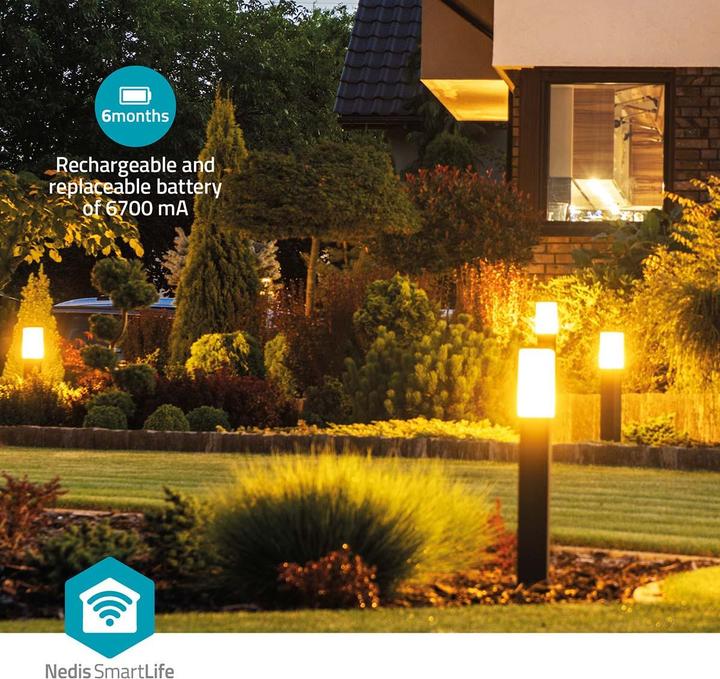Produktbild Nedis SmartLife Aussenkamera | Wi-Fi | Spotlight | 3MP Full HD 1296p | IP65 | Max. Batterie-Lebensdau (2304 x 1296 Pixels)