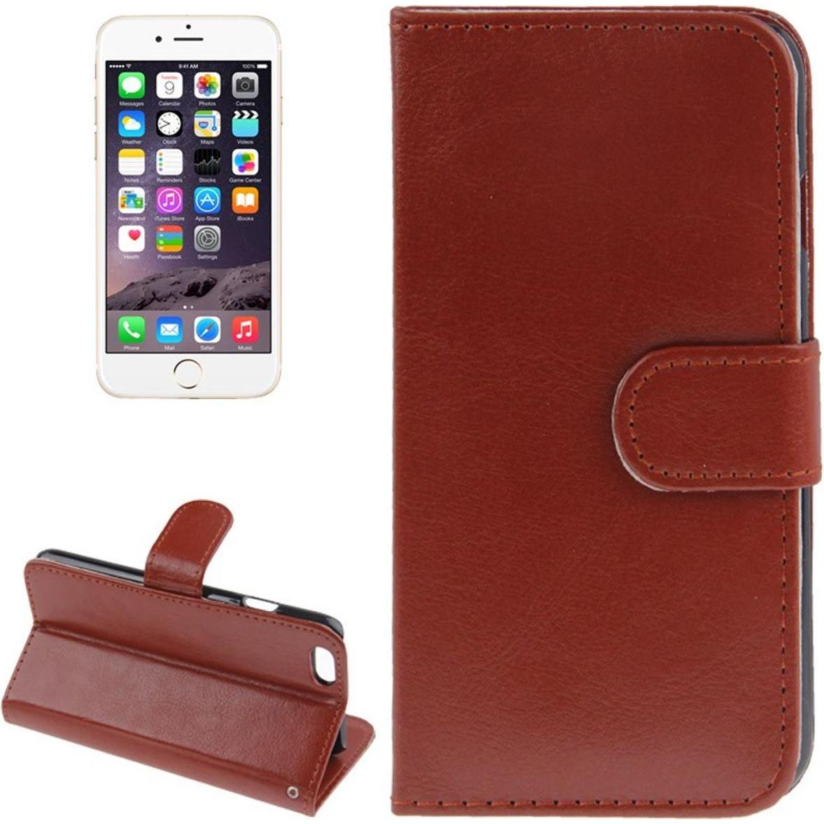 König Design Schutzhülle Handytasche (Flip Quer) für Handy Apple iPhone 6 Plus Braun (Apple iPhone 6 Plus), Smartphone H...