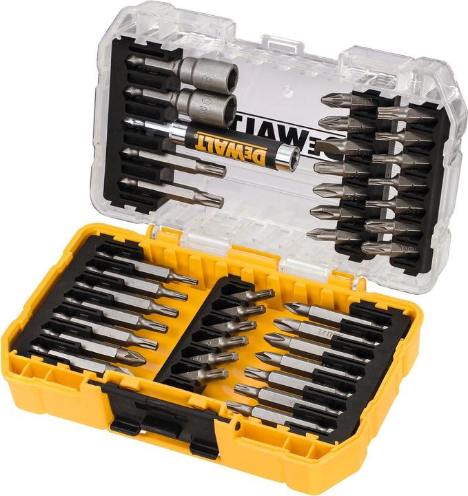 Actual product image DeWalt Bit set 40 pcs. (Cross Phillips PH M1, Cross Phillips PH M2, Cross Phillips PH M3, Cross Pozidriv PZ M1, Cross Pozidriv PZ M2, Cross Pozidriv PZ M3, Hexagon socket TX M10, Hexagon socket TX M15, Hexagon socket TX M20, Hexagon socket TX M25, Hexagon socket TX M30, Screw slot M6)
