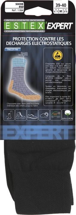 Produktbild Estex Antistatische Esd-arbeitssocken (Einzelpack, 45 - 46)