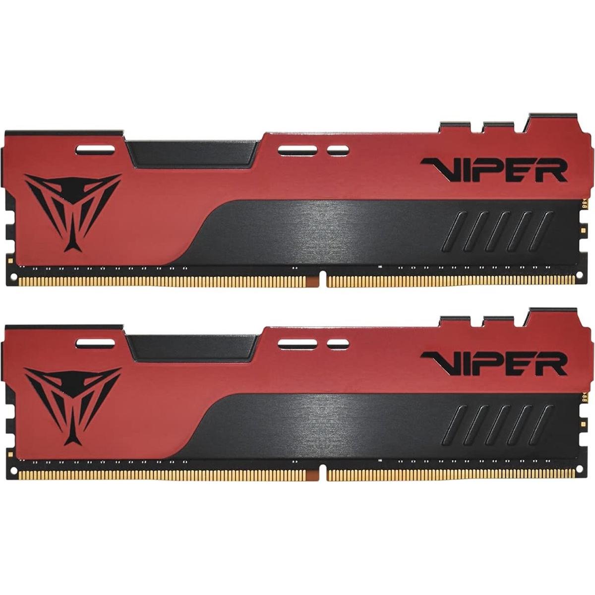 Patriot PVE2432G360C0K Modulo di memoria GB DDR4 (2 x 16GB, 3600 MHz, DDR4-RAM, DIMM), Memoria RAM, Rosso, Nero