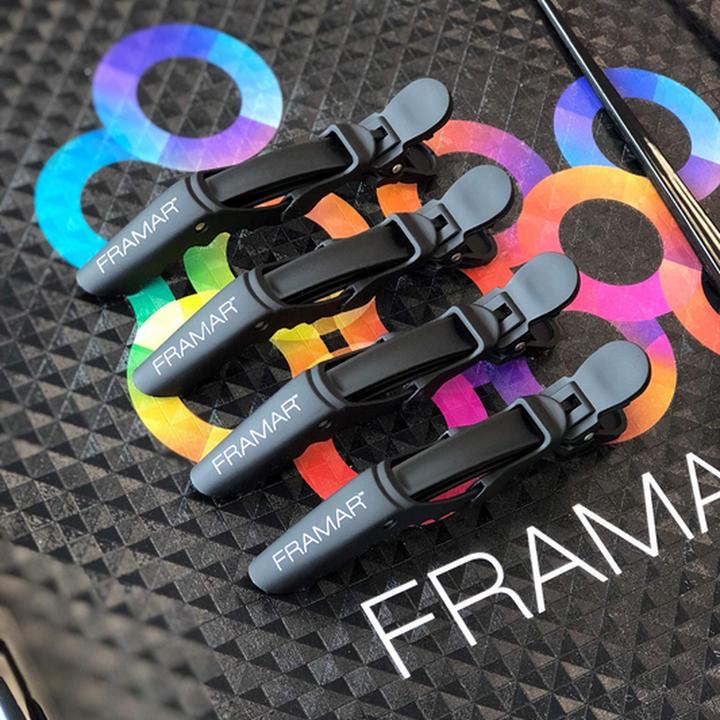 Produktbild Framar Rubberized Jaw Gator Clips 4 pcs - Schwarz (4 Stk.)