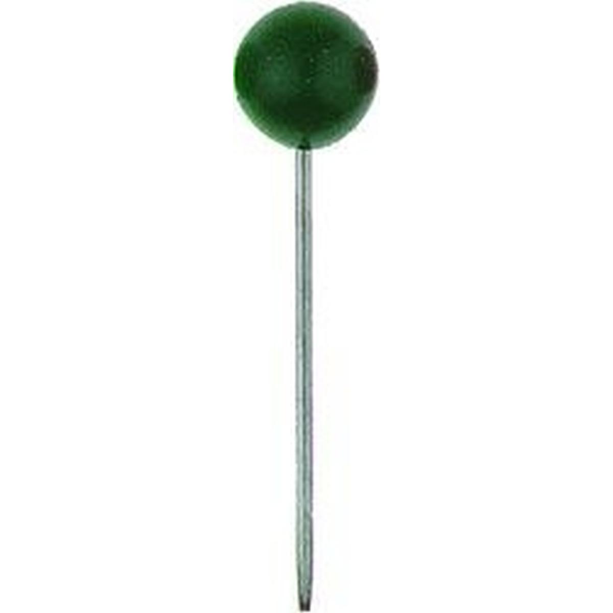 Alco, Zubehör Präsentieren, Landkartennadel,(PS)-Kopf, 16 mm, Ø 5 mm, dunkelgrün, 100 Stück