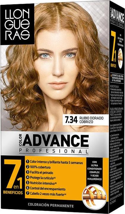 Image du produit Llongueras COLOR ADVANCE #7,34-rubio dorado cobrizo (7,34 Blond cuivré doré)
