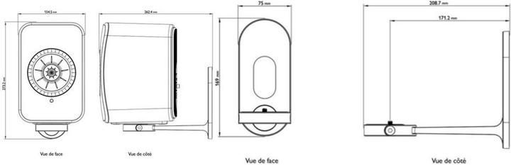 Produktbild KEF LSX Wall Bracket B1 (1 Paar, Wandmontage, Neigbar)