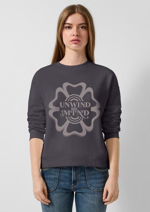 Produktbild s.Oliver Sweatshirt Weiches Sweatshirt mit Print (M)